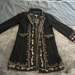 Beautiful embroidered black jacket with intricate detail